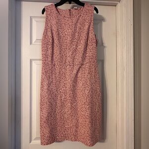 Old Navy Dress Women’s Pink Floral Back Zip Stretchy Shift Sheath Midi Size Med